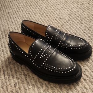 STUART WEITZMAN Loafers Studed Size 7.5